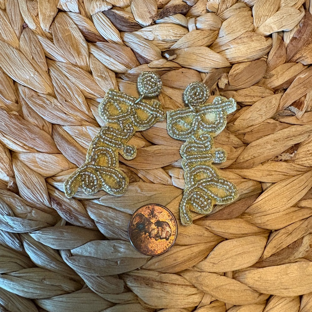Handcrafted Bride Beaded Earrings